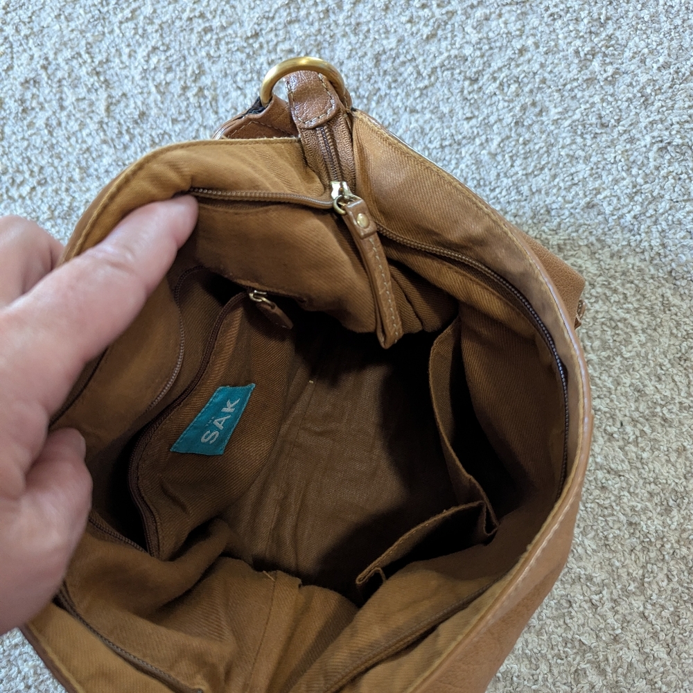 The Sak Boho Leather Shoulder Bag HOBO - Picture 3 of 6